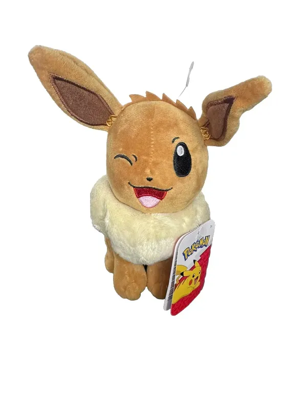 Photo 1 of Jazwares Pokemon Winking Eevee Plush Stuffed Animal Soft Cuddle Toy NEW