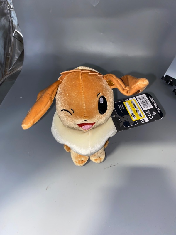 Photo 3 of Jazwares Pokemon Winking Eevee Plush Stuffed Animal Soft Cuddle Toy NEW