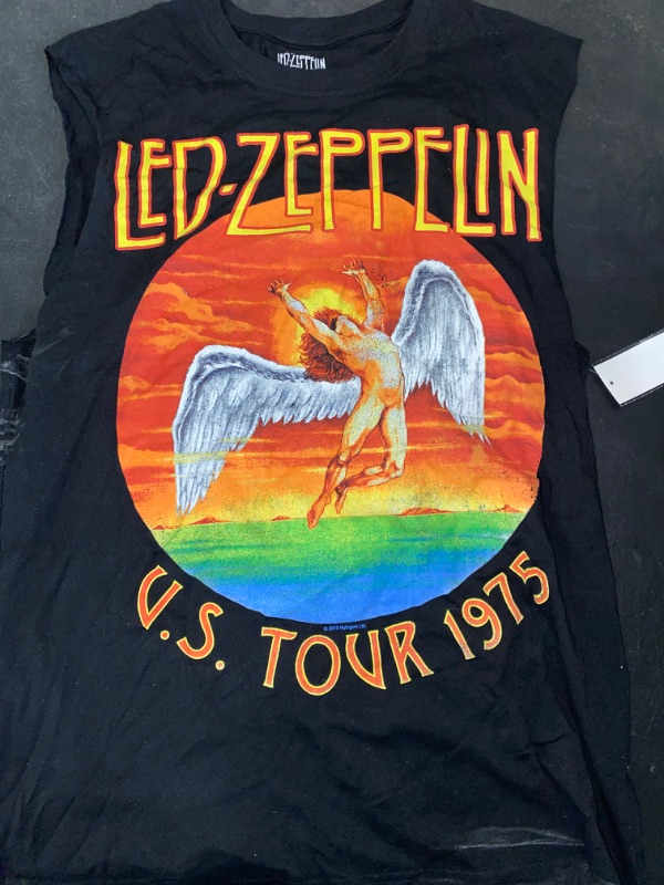 Photo 2 of MEDIUM Led Zeppelin Classic Rock Band US 1975 Tour Mens Graphic TANK TOP