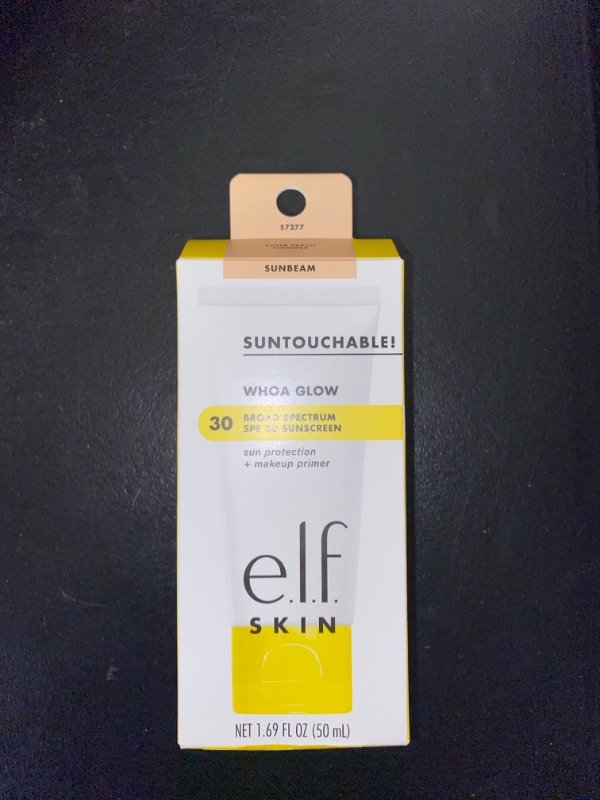 Photo 3 of e.l.f. SKIN Suntouchable Whoa Glow SPF 30, Sunscreen & Makeup Primer For A Glowy Finish, Made With Hyaluronic Acid, Vegan & Cruelty-Free, Packaging May Vary, Sunbeam