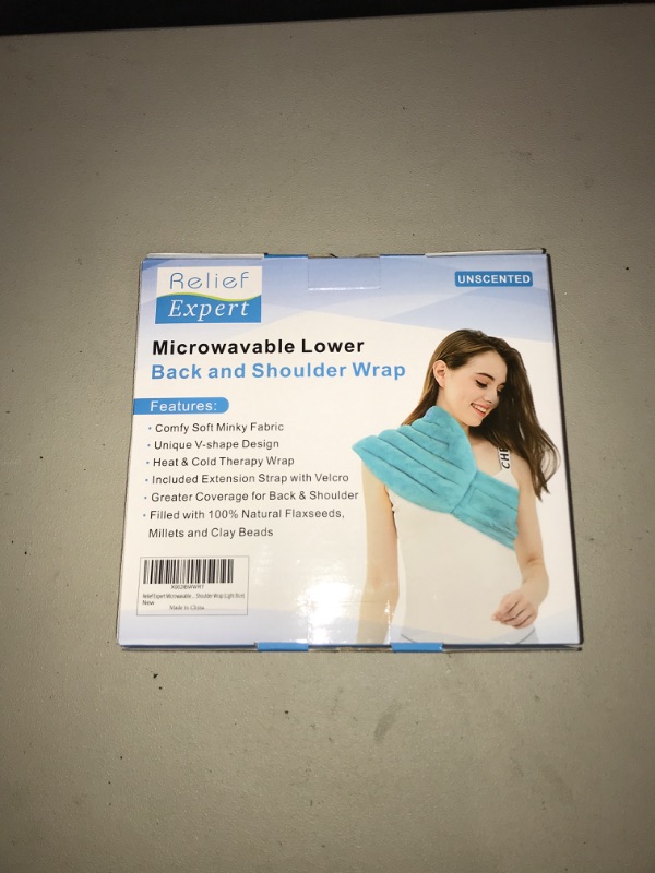 Photo 5 of Relief Expert Microwavable Heating Pad for Back Pain Relief, Menstrual Cramps Heating Pad Microwavable with Moist Heat for Back, Neck and Shoulder, Stomach, Unscented
