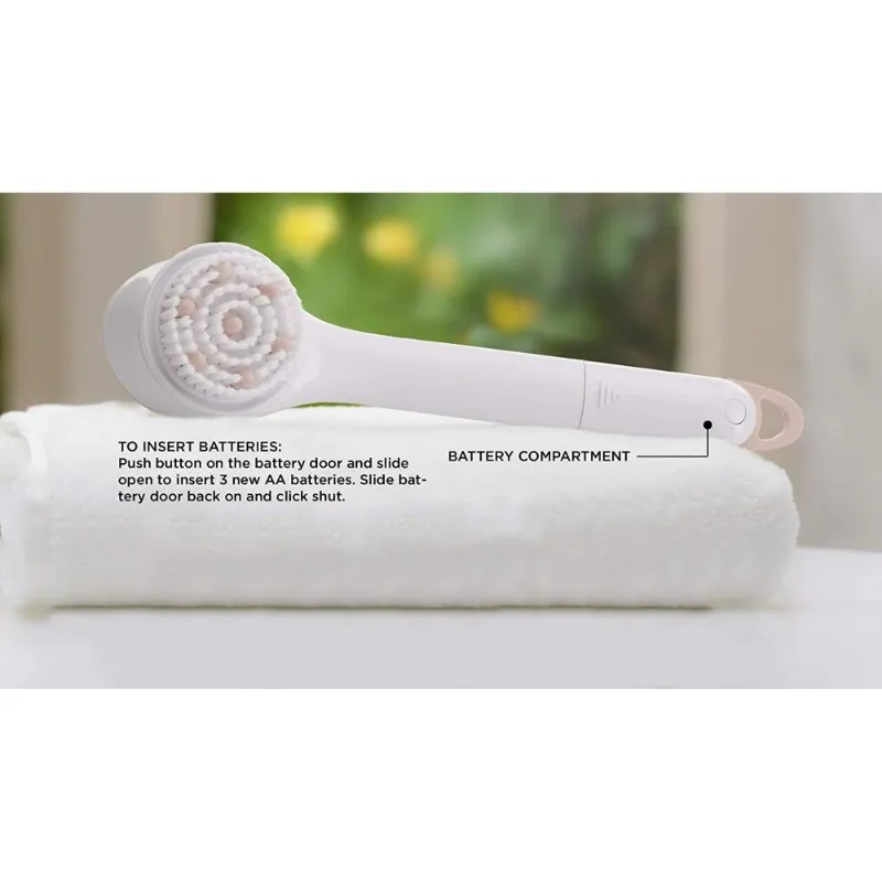 Photo 2 of Finishing Touch Flawless Cleanse Spa Spinning Body Brush and, Shower Wand, 1 Count