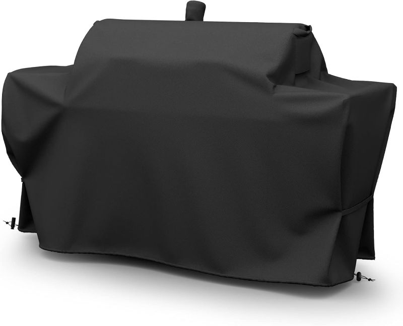 Photo 1 of SHINESTAR Grill Cover for Oklahoma Joe Longhorn Combo Smoker, Heavy Duty Waterproof BBQ Cover, Fade Resistant & Rip Resistant, All-Weather Protection