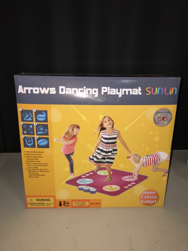 Photo 1 of SUNLIN Dance Mat Toys, Birthday Gifts for Girls Ages 3-10 | Dance Pad with 4 Game Modes, Light Up Indicator, Built-in & Aux Music, Adjustable Volume, Gift Toys