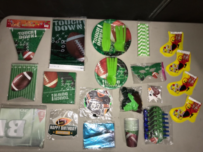 Photo 1 of 23 Piece Football Party Supplies Decorations Set