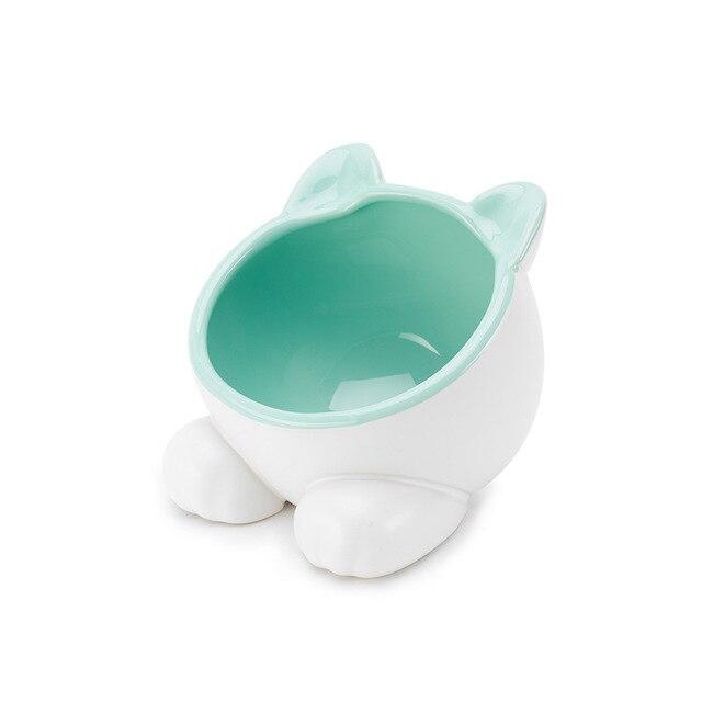 Photo 1 of ViviPet Kitty Big Head Water Bowl Pastel Color for The Cat Lovers (Teal/White)