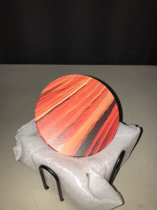 Photo 4 of LIFVER Brand New Never Used Drink Coasters with Holder, Absorbent Coaster Sets of 6, Marble Style Ceramic Coaster, Unique Housewarming Gift