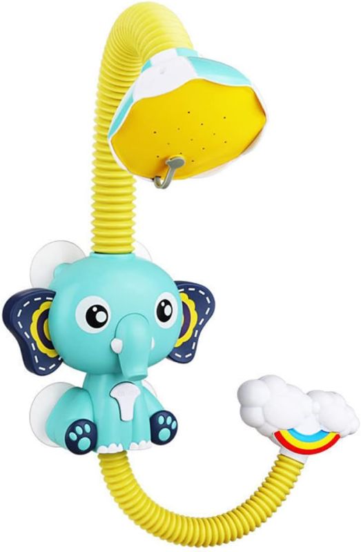 Photo 1 of Baby Bath Shower Head Baby Bath Toys Spout Rinser Elephant Water Pumps and Trunk Blue