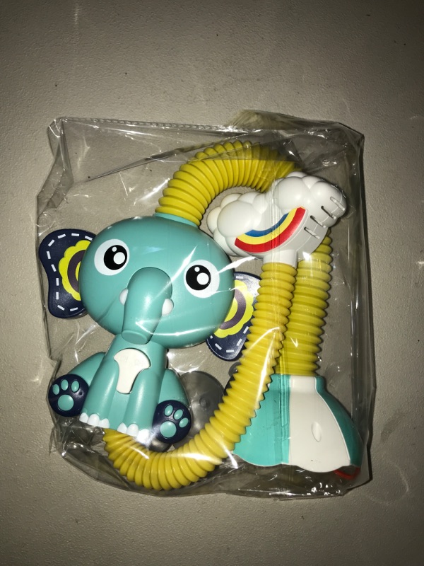 Photo 5 of Baby Bath Shower Head Baby Bath Toys Spout Rinser Elephant Water Pumps and Trunk Blue