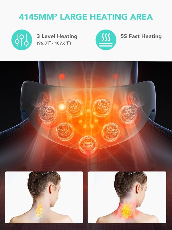 Photo 2 of SKG Neck Massager with Heat, 9D Portable Deep Tissue Neck Massager, Cordless Electric Cervical Massager Neck Relaxer Women Men Gift G7 PRO-MAX