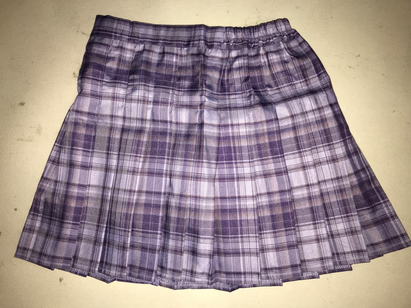 Photo 2 of SANGTREE Girls Women's Pleated Skirt, Elastic Waist Uniform Skirt (9-10)
