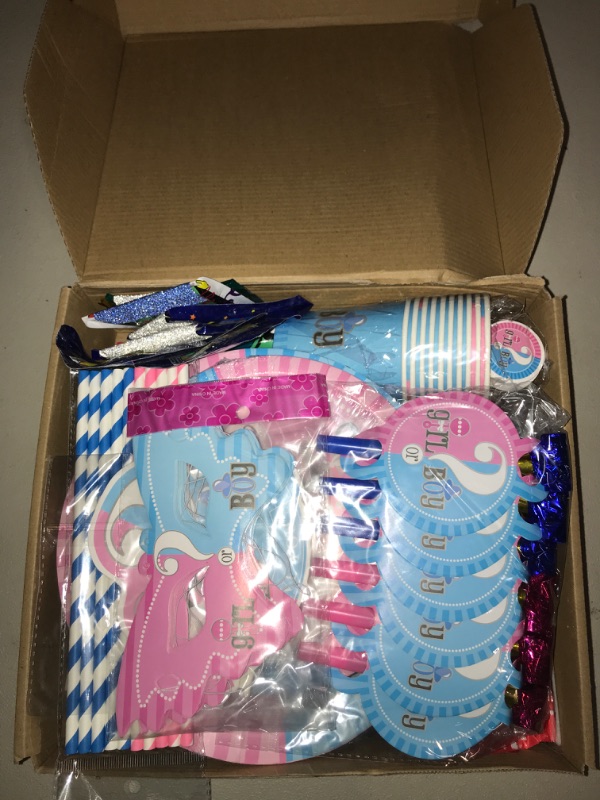 Photo 2 of 23 Piece Gender zreveal Party Tableware Set