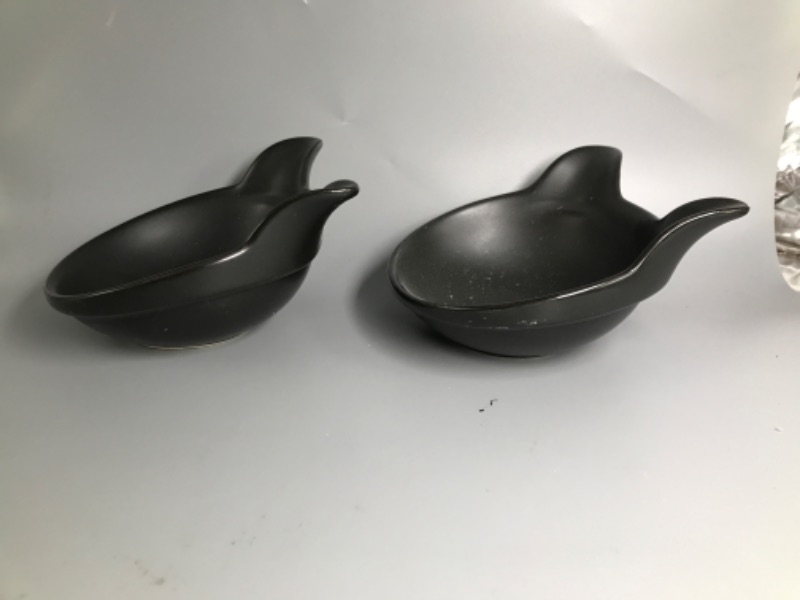 Photo 5 of Vivi Ceramic Kitty Cat Bowls Set (2 Black)