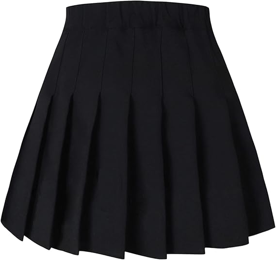 Photo 1 of 3XL SANGTREE Girls Women's Pleated Skirt, Elastic Waist Uniform Skirt Plus Size