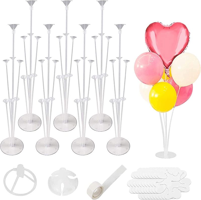 Photo 1 of  7 Sets Balloon Stand Kits, Balloon Holder for Table Graduation Baby Shower Gender Reveal Party Decorations, for Bridal Shower Engagement Birthday Wedding