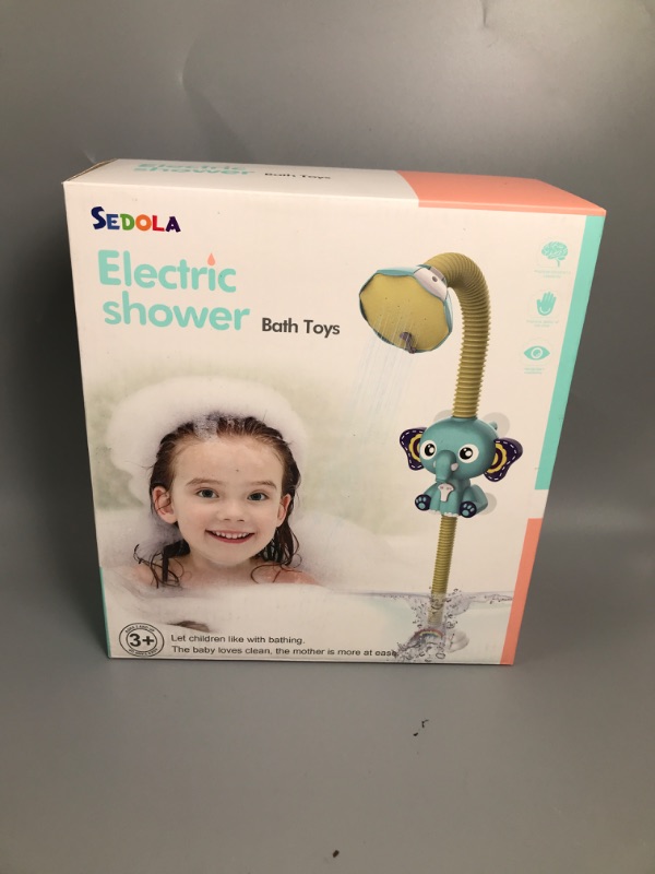 Photo 5 of Baby Bath Shower Head Baby Bath Toys Spout Rinser Elephant Water Pumps and Trunk