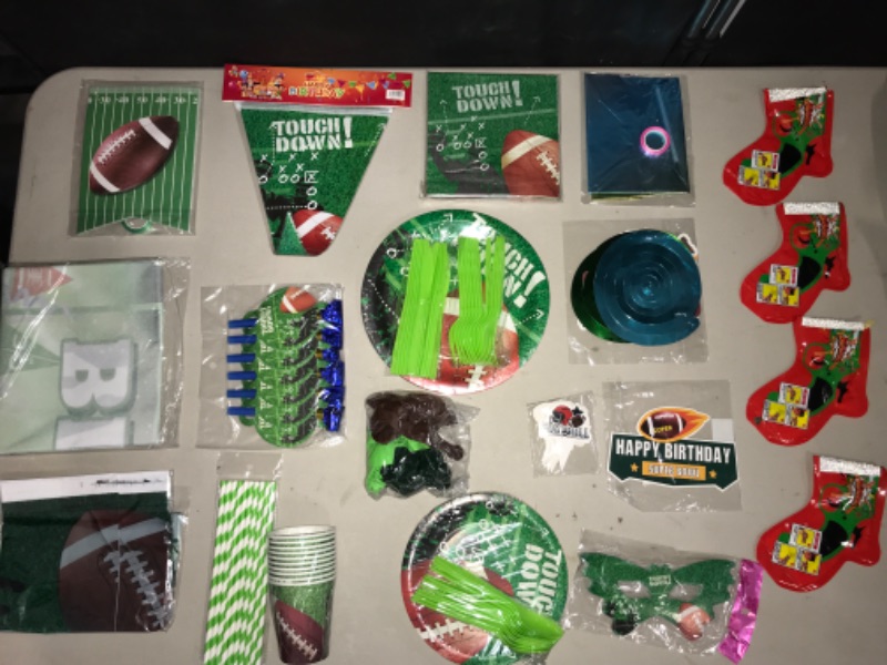 Photo 1 of 23 Piece Football Part Suppies Decoration Set