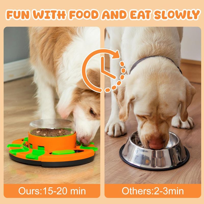 Photo 2 of Dog Puzzle Toys Dog Slow Feeder Treat Puzzle, Interactive Enrichment Toys for Dog, Dog Food Dispenser for Boredom and Mental Stimulation (Yellow)