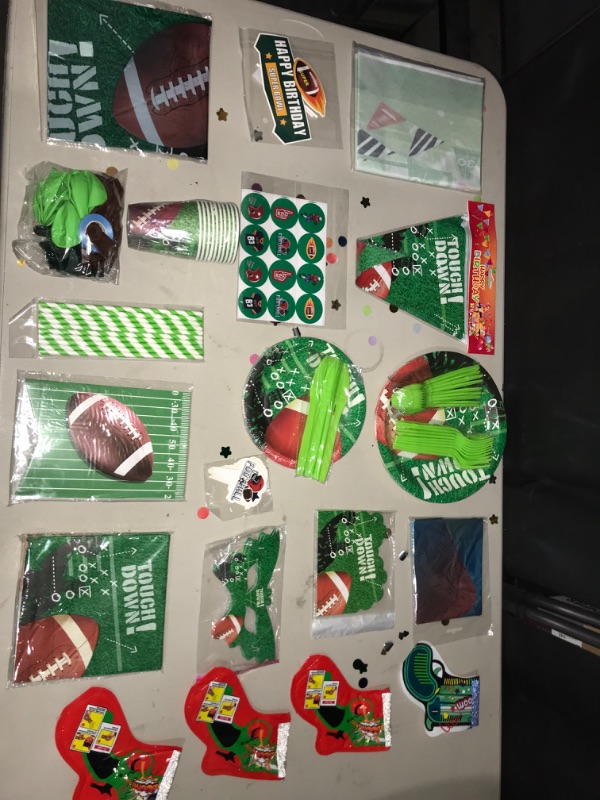 Photo 1 of 22 Piece Football Party Supplies Decorations