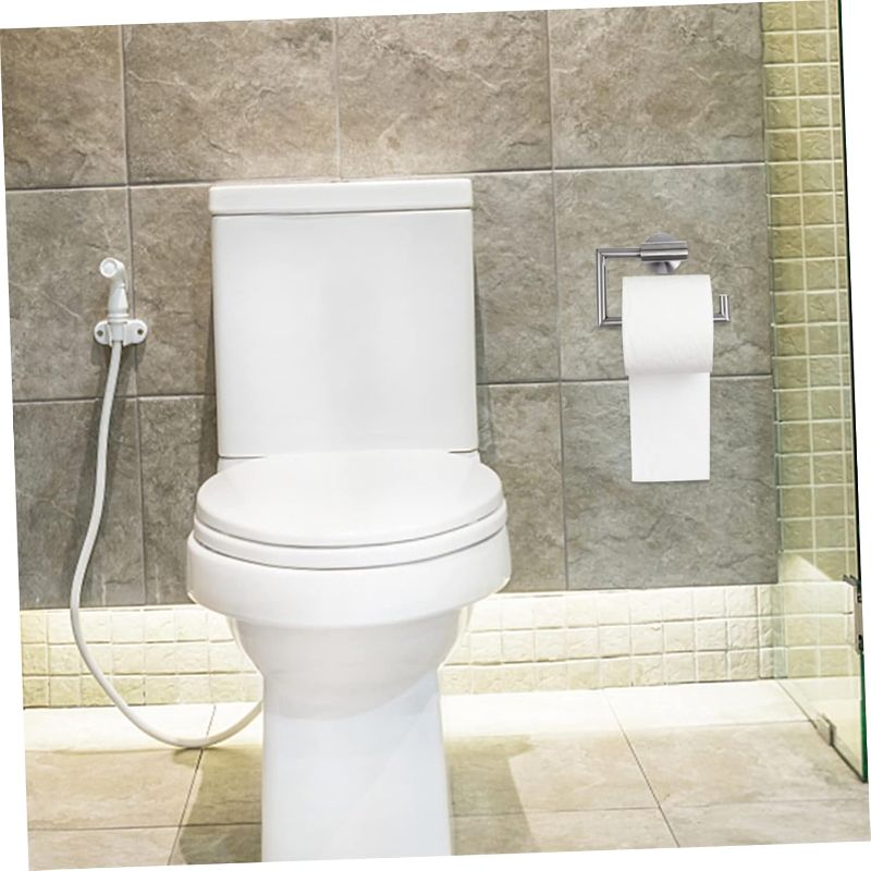 Photo 1 of 1 PC Stainless Steel Roll Holder Wall Mounted Holder Bath Tissue Holders Toilet Paper Holder Stand Toilet Tissue Holder Stand Wall Mounted Shelves for Storage 304 Stainless Steel