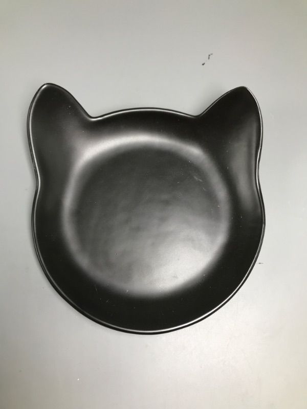 Photo 1 of ViviPet Kitty Plates for The Cat Lovers (Black, Small)