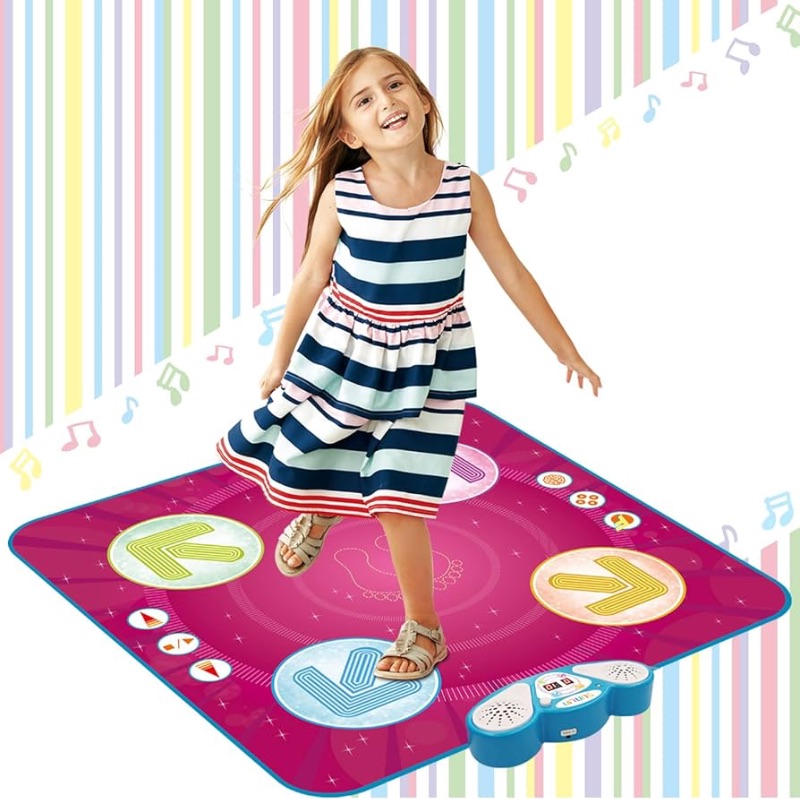 Photo 1 of SUNLIN Dance Mat Toys, Birthday Gifts for Girls Kids Age 3 4 5 6 7 8 Year Old Dance Pad with 4 Game Modes, Light UP Indicator, Built-in & Aux Music, Adjustable Volume, Gifts Toys for Girls 3-12