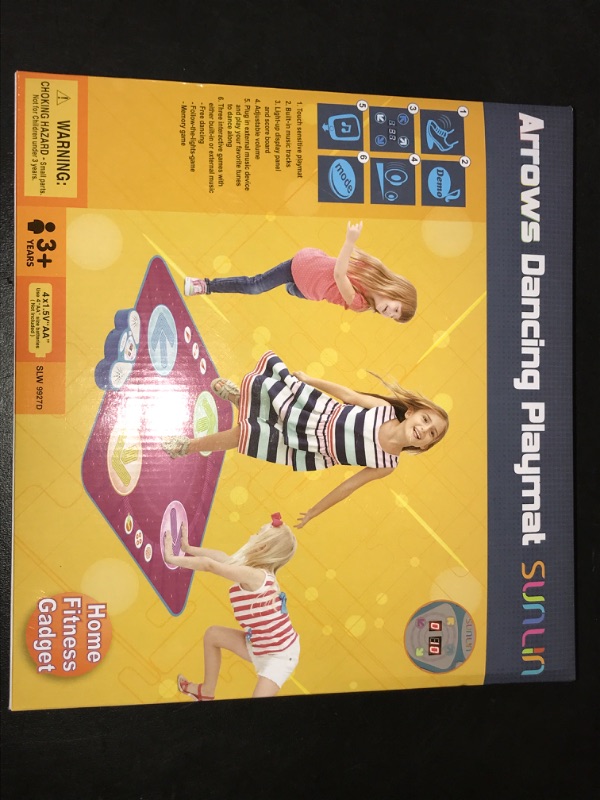 Photo 3 of SUNLIN Dance Mat Toys, Birthday Gifts for Girls Kids Age 3 4 5 6 7 8 Year Old Dance Pad with 4 Game Modes, Light UP Indicator, Built-in & Aux Music, Adjustable Volume, Gifts Toys for Girls 3-12