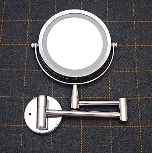 Photo 2 of Makeup Mirror LED 1X/5X Magnification Wall Mounted Adjustable Makeup Mirror Dual Arm Extend 2-Face Cosmetic Mirror
