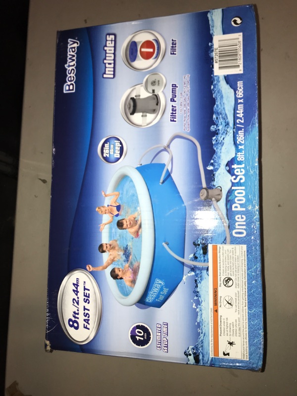 Photo 3 of Bestway 8 ft X 26 in Fast Set Inflatable Pool Set 57267E