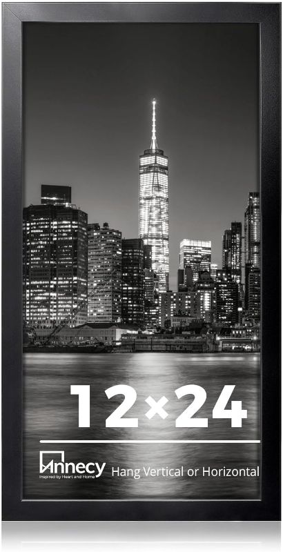 Photo 1 of Annecy 12x24 Picture Frame Black?1 Pack?, Panoramic Picture Frame for Wall Decoration, Classic Black Minimalist Style Suitable for Decorating Houses, Offices, Hotels