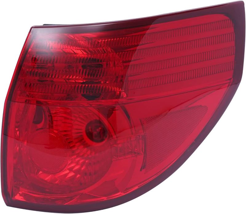 Photo 1 of 2006 2007 2008 2009 2010Toyota Sienna Outer Tail Light Assembly Left Driver Side Taillights Brake Lamps Halogen Red 81560AE020 TO2804102 (Left Driver Side Tail Light)