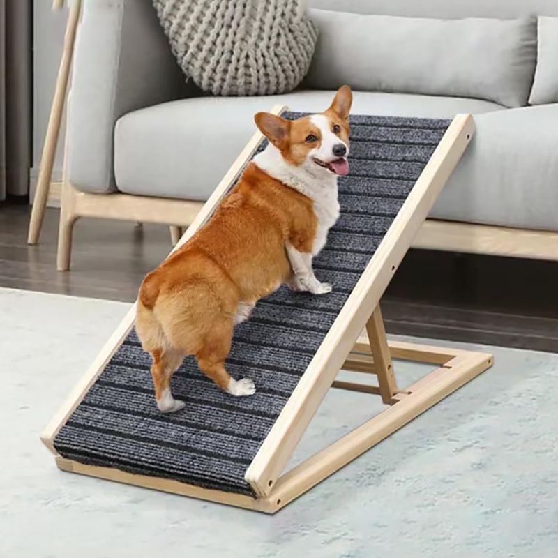 Photo 1 of Dog Ramps for Large Dogs Dog Ramp for Car SUV Truck Folding in Four-Fold Pet Ramp Dog Car Ramp Dog Stairs Pet Ramp Steps for Large Small Medium Dogs Supports to 220lbs (Wood(13.8'x16.1')