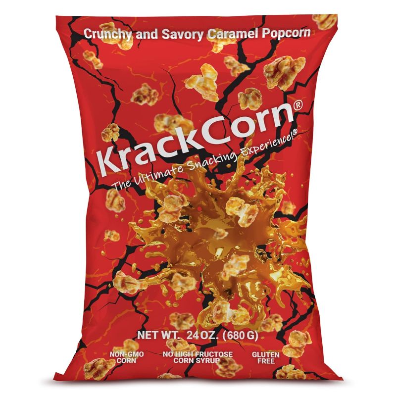 Photo 1 of Krackcorn Caramel Popcorn - Sweet and Salty Gourmet Popcorn Snack - Gluten-Free, Non-GMO Caramel Corn Popcorn - Delicious Flavored Popcorn Treat for Family Parties, Movie Nights - Pack of 2