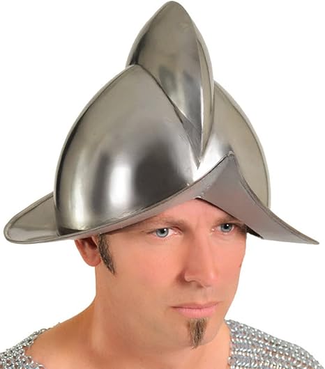 Photo 1 of AnNafi® Spanish Comb Morion Boat Medieval Helmet Replica | Medieval Metal Helmet | PREMIUM QUALITY with Fitted LEATHER LINER | 20 Gauge Steel Wearable for Adult | Medieval Costumes