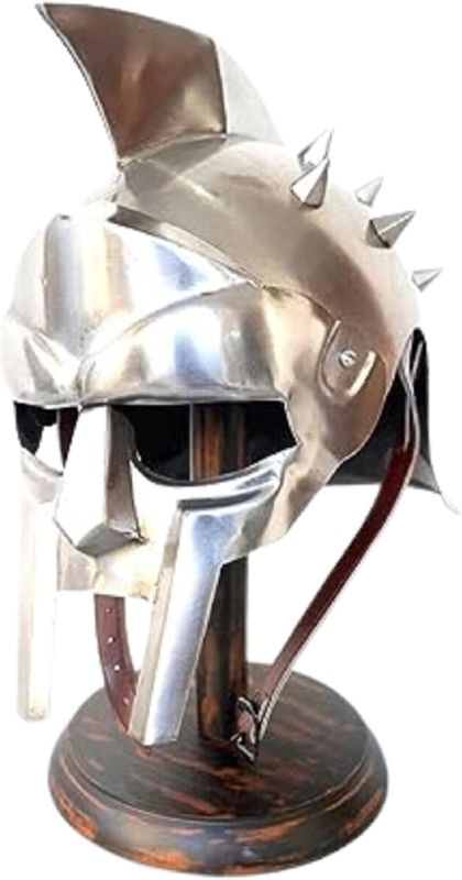 Photo 1 of Handmade Adjustable Medieval Armor Stainless Steel Spiked Silver Viking Helmet for Roleplay & Cosplay with Intricate Detailing