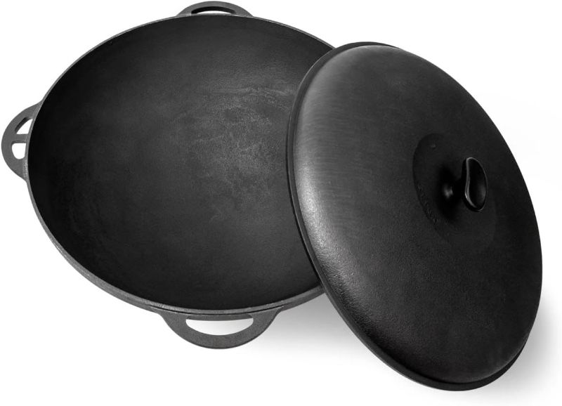 Photo 1 of Dutch Oven Pot with Lid 23 Quarts (22 L) - Camping Dutch Oven - Cast Iron Cookware Set - Uzbek Kazan Cast Iron – Premium Camping Cookware