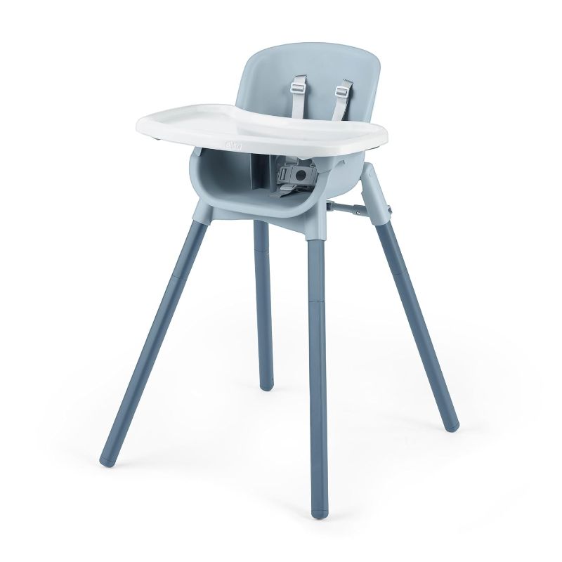 Photo 1 of Chicco Zest 4-in-1 Folding High Chair, Feeding Chair, Toddler Chair and Youth Stool, Multi-Use Easy Clean High Chair | Capri/Blue