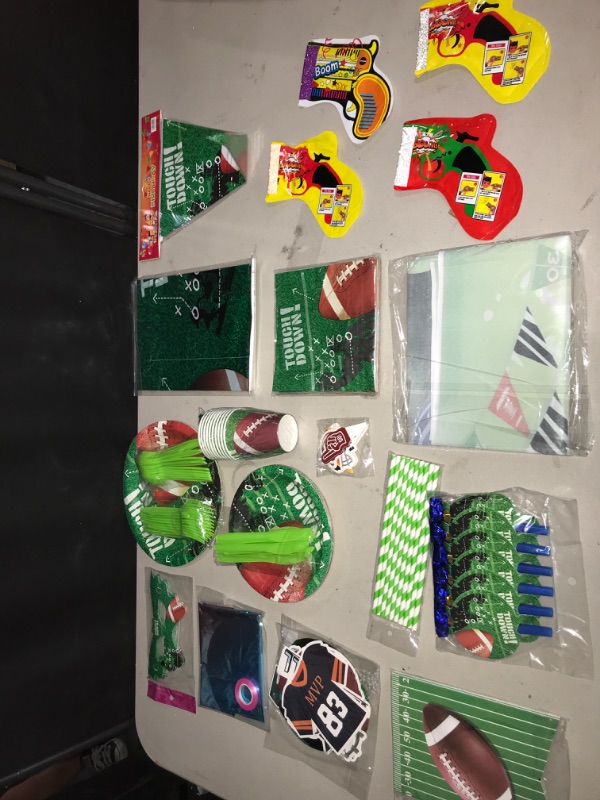 Photo 1 of 22 Piece Football Party Supplies Decorations Set