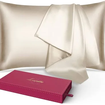 Photo 1 of Lacette Silk Pillowcase 2 Pack For Hair And Skin 100% Cream Color