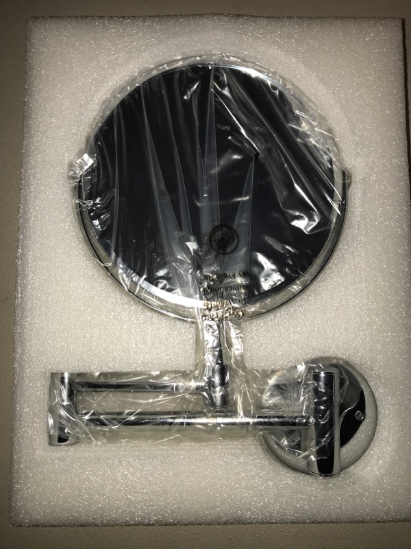 Photo 1 of Makeup Mirror LED 1X/5X Magnification Wall Mounted Adjustable Makeup Mirror Dual Arm Extend 2-Face Cosmetic Mirror
