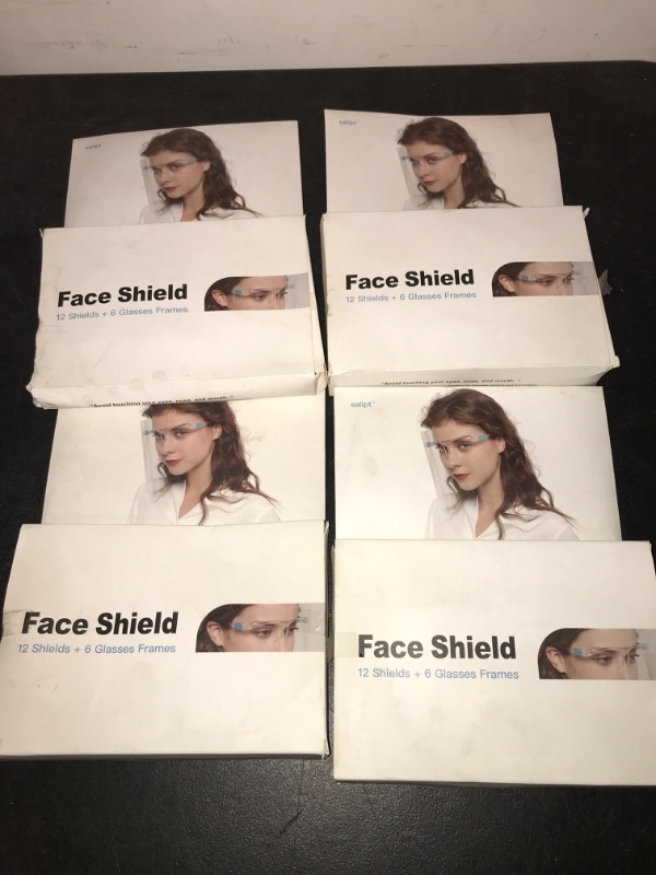 Photo 2 of 4x salipt Face Shields Set with 12 Replaceable Anti Fog Shields and 6 Reusable Glasses for Women and Man to Protect Eyes and Face