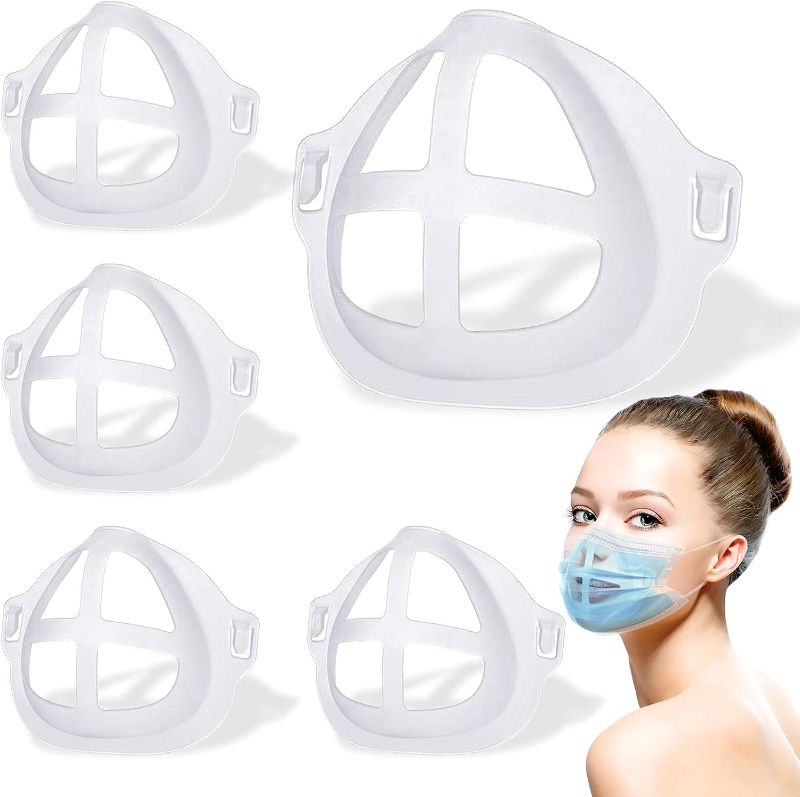 Photo 1 of 5x Cool Protection Stand - 5 Pcs- 3D Mask Bracket - Face Mask Inner Support Frame - Plastic Brackets - More Space for Comfortable Breathing Protect Lipstick Washable Reusable