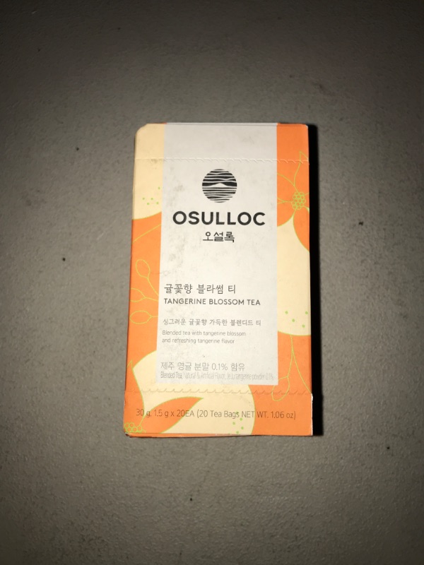 Photo 2 of OSULLOC Tangerine Blossom Tea (Refreshing Tangerine Flavor), Tea Bag Series 20 count, 1.06 oz, 30g, Premium Blended Tea from Jeju,