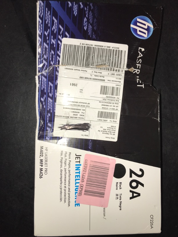 Photo 3 of HP 26A Black Toner Cartridge | Works with HP LaserJet Pro M402 Series, HP LaserJet Pro MFP M426 Series | CF226A