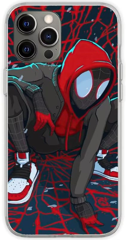 Photo 1 of Phone Case Miles Compatible with iPhone 13 Pro Hoodie Movies Super Red Heroes Silicone Morales Shockproof TPU Phone Cover