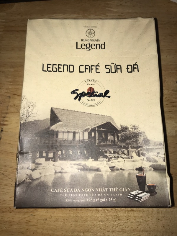 Photo 2 of TRUNG NGUYEN LEGEND CAFE SUA DA Premium Instant Coffee for Energy Boost by NANO+ Technology, Non-Dairy Creamer, Coffee Mix - Strong and Pure Vietnamese Instant Coffee (9 Packets/Box)