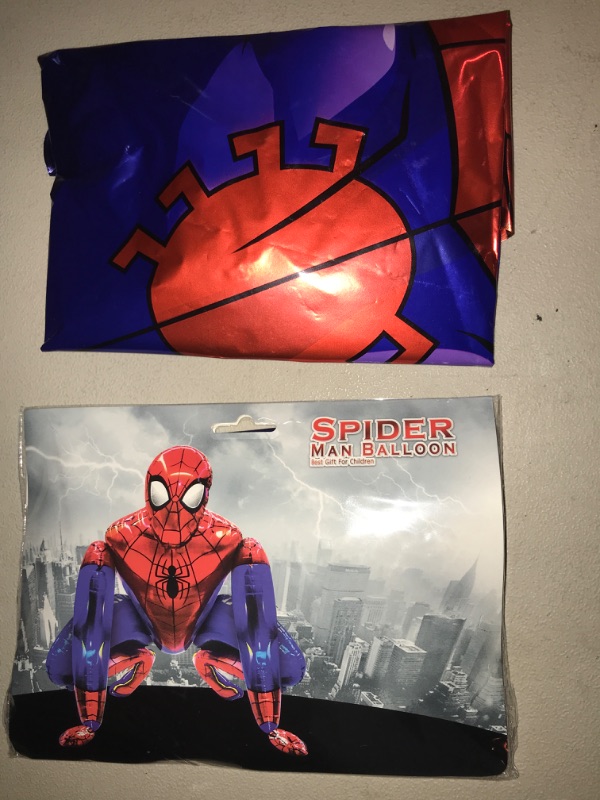 Photo 2 of 2 Pcs Anagram Spider Man Gliding Balloon, Multicolor, Giant