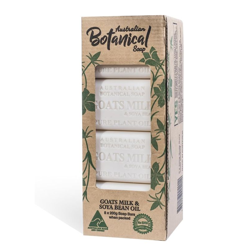 Photo 1 of Australian Botanical Soap Goats Milk and Soya Bean Oil Triple-Milled, 8 Bars - Packaging May Vary