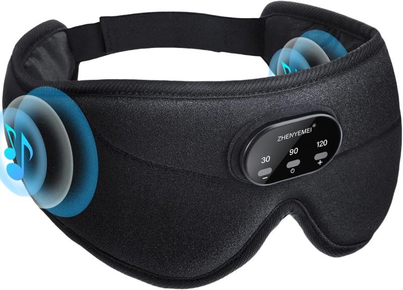 Photo 1 of Bluetooth Sleep Headphones White Noise Sleep Mask | 3D Eye Mask for Sleeping | 38 Relaxing Soothing Sounds | 16hrs Playingtime | Light Blocking Eye Mask | Auto - Off Timer | Best for Sleeper | Travel