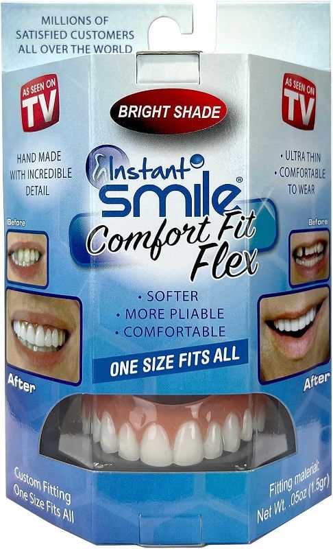 Photo 1 of Instant Smile Comfort Fit Flex - Bright Shade - Upper Veneer Cosmetic Teeth